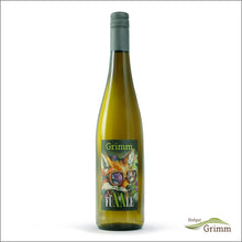 Lade das Bild in den Galerie-Viewer, Schlegelflasche Weißwein, mit grauer Kappe und Grimm - FÜXXLE Etikett